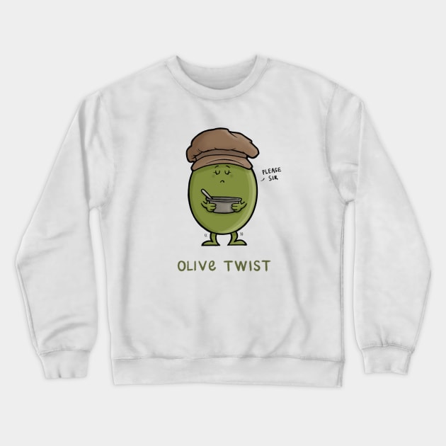 Olive Twist Crewneck Sweatshirt by CarlBatterbee